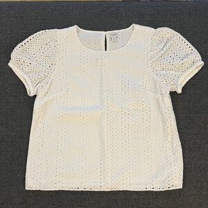 J.Crew Eyelet Puff Sleeve (like new)